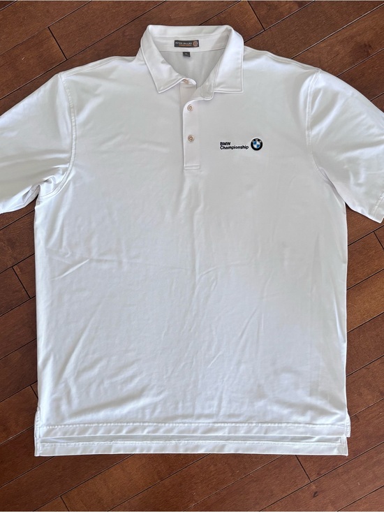 Peter Millar White BMW Championship Golf Polo Shirt XL